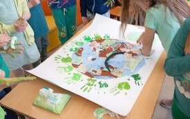 Dzień Ziemi w Przedszkolu w Radkowicach z wykorzystaniem sprzętu i wyposażenia zakupionego z projektu ,,Laboratoria przyszłości&rdquo;. 49