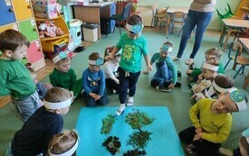 Podsumowanie projektu edukacyjnego &bdquo;Gramy zmysłami&rdquo; - PSP Łomno 34