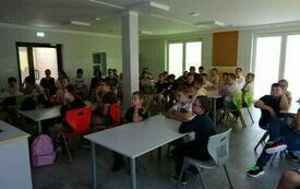 Prelekcja w PSP w Łomnie na temat segregacji śmieci 8