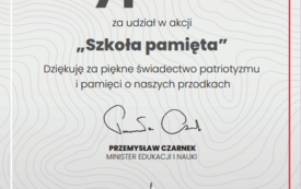 ,,Szkoła pamięta" - PSP Łomno 1