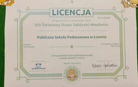Światowy Dzień Tabliczki Mnożenia - PSP Łomno 9