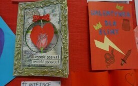 Konkurs literacko- plastyczny Walentynka dla bohatera literackiego - PSP Łomno 6
