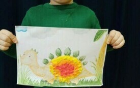 Dzień dinozaura w przedszkolu w Chybicach 36
