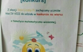 Rozstrzygnięcie konkursu na Pi - wiersz w PSP w Godowie 6