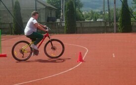 Egzamin na kartę rowerową - PSP Łomno 1