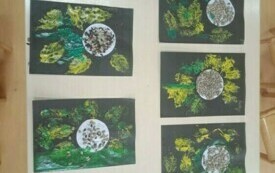 Popołudniowe zajęcia plastyczne w przedszkolu w Chybicach 26