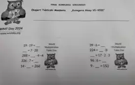 Podsumowanie XIV Światowego Dnia Tabliczki Mnożenia w PSP w Godowie 8