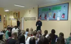Prelekcja "Bezpieczne ferie". Spotkanie z policjantem! 8