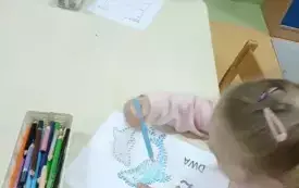 Popołudniowe zajęcia matematyczne  w przedszkolu w Chybicach 1