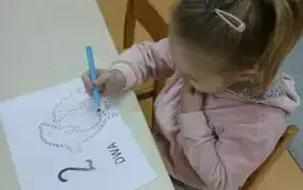 Popołudniowe zajęcia matematyczne  w przedszkolu w Chybicach 2
