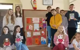 Walentynki dla książkowych bohater&oacute;w- PSP Chybice 2