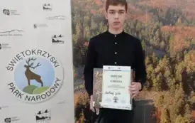 II miejsce Bartłomieja Gałek w Konkursie Wiedzy o Świętokrzyskim Parku Narodowym 2