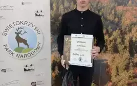 II miejsce Bartłomieja Gałek w Konkursie Wiedzy o Świętokrzyskim Parku Narodowym 3