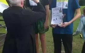 Udział PSP w Godowie w wydarzeniach sportowo- integracyjnych pt. &bdquo;Bieg Papieski&rdquo; i "Świętokrzyscy Herosi" 2