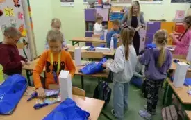 Spotkanie klasy I PSP w Godowie z audiofonolog Iwoną Tomaszewską - Hert 1