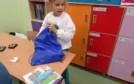 Spotkanie klasy I PSP w Godowie z audiofonolog Iwoną Tomaszewską - Hert 2