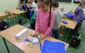 Spotkanie klasy I PSP w Godowie z audiofonolog Iwoną Tomaszewską - Hert 3