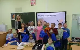 Spotkanie klasy I PSP w Godowie z audiofonolog Iwoną Tomaszewską - Hert 5