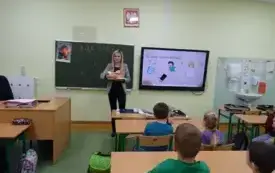 Spotkanie klasy I PSP w Godowie z audiofonolog Iwoną Tomaszewską - Hert 7