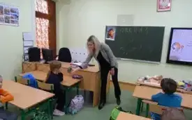Spotkanie klasy I PSP w Godowie z audiofonolog Iwoną Tomaszewską - Hert 9