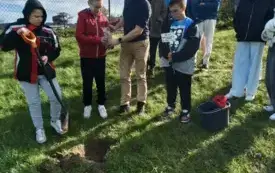 Akcja sadzenia Dębu Tysiąclecia PSP w Jadownikach 5