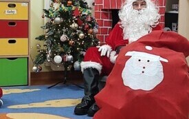 Wizyta Świętego Mikołaja u Przedszkolak&oacute;w przy PSP w Godowie 2