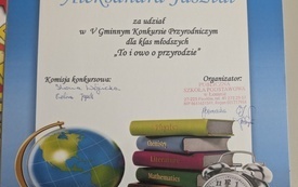 Sukces uczennic w Gminnym Konkursie Przyrodniczym 2