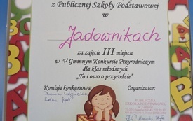 Sukces uczennic w Gminnym Konkursie Przyrodniczym 3