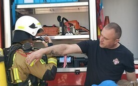 Wizyta przedszkolak&oacute;w w OSP Kałk&oacute;w 1