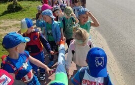 Wizyta przedszkolak&oacute;w w OSP Kałk&oacute;w 22