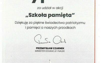 Zdjęcie do Pamiętamy o naszych bohaterach i przodkach &ndash; &bdquo;Szkoła Pamięta 2023&rdquo;