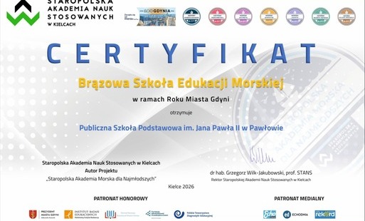 Zdjęcie do Staropolska Akademia Morska dla Najmłodszych w PSP w Pawłowie